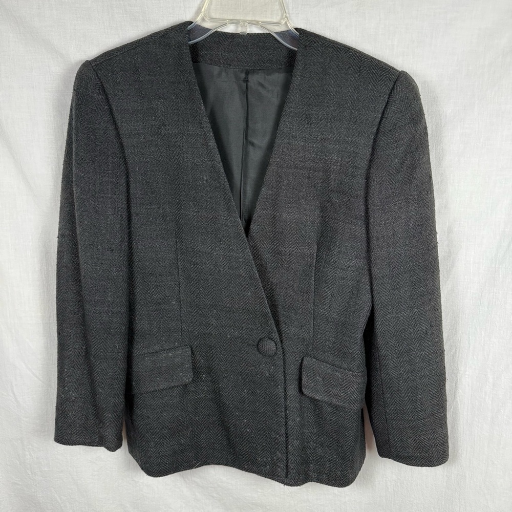 Doncaster Vintage Women’s Black Silk Blazer